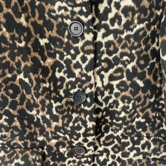 Max Studio Leopard Print Pea Coat - Picture 3 of 10